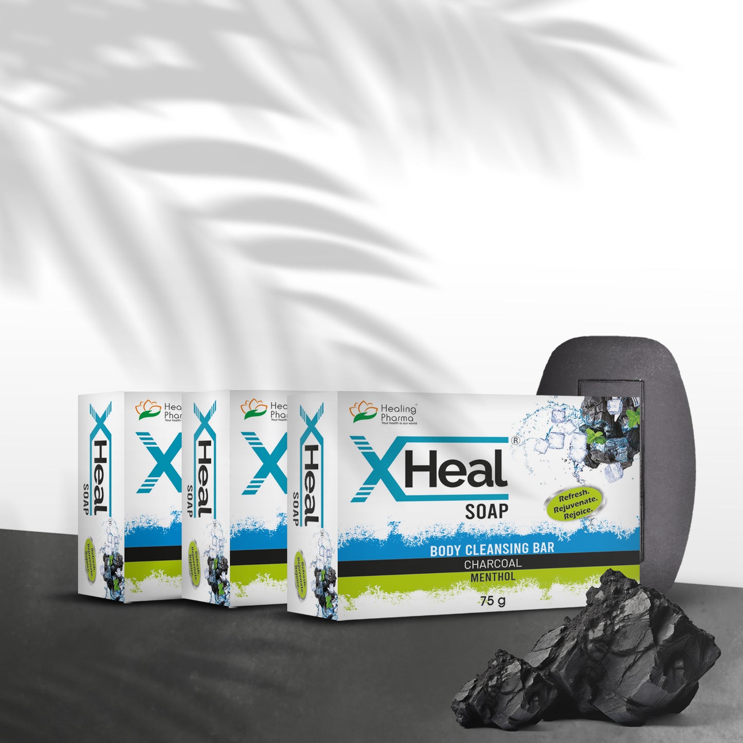 xheal charcoal soap pack of 3